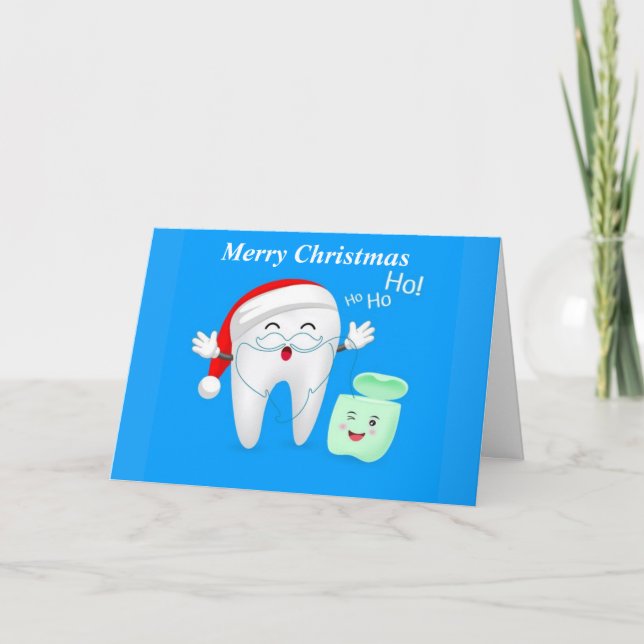 Cartes Pour Fêtes Annuelles Joyeux Noël Père Noël Tooth (Devant)