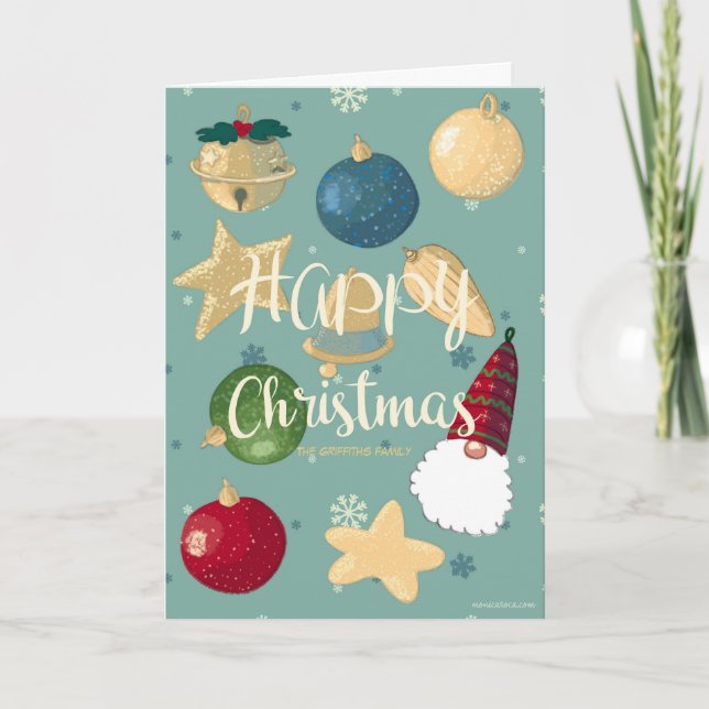 Cartes Pour Fêtes Annuelles Joyeux Noël. Personnalisable (Devant)