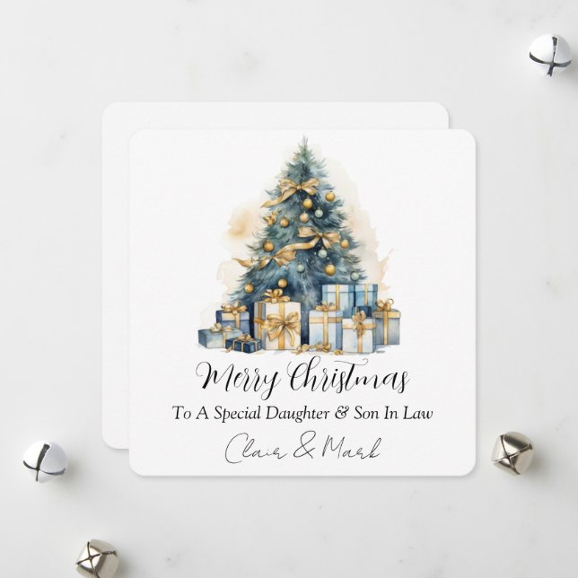Cartes Pour Fêtes Annuelles Joyeux Noël personnalisé (Devant/Arrière en situation)