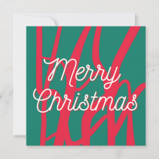 Cartes Pour Fêtes Annuelles Joyeux Noël personnalisé abstrait rouge vert