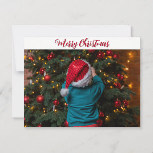 Cartes Pour Fêtes Annuelles Joyeux Noël personnalisé photo de Noël