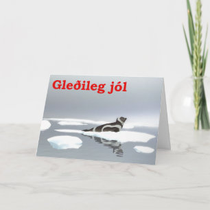 Cartes Pour Fêtes Annuelles Joyeux Noël - Phoque rubané