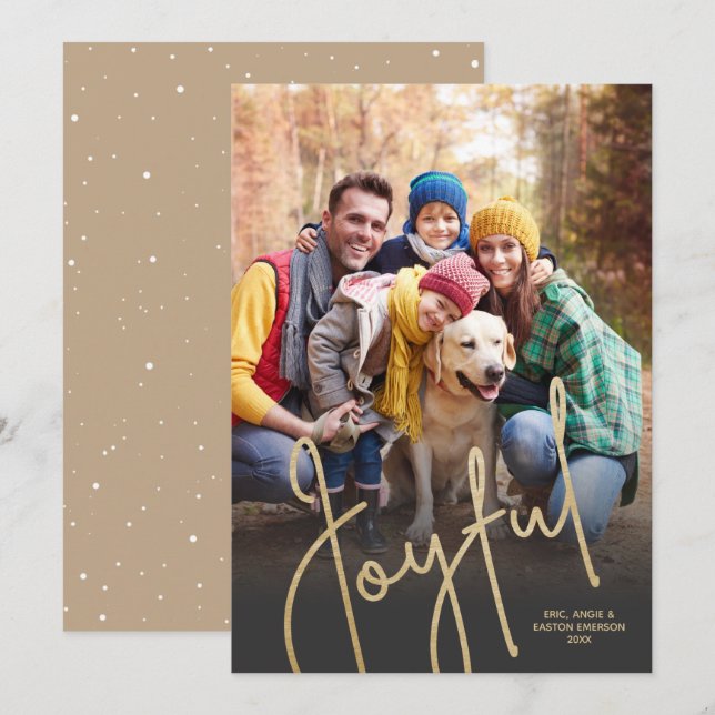 Cartes Pour Fêtes Annuelles Joyeux Noël Photo (Devant / Derrière)