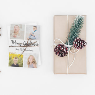 Cartes Pour Fêtes Annuelles Joyeux Noël Photo Collage