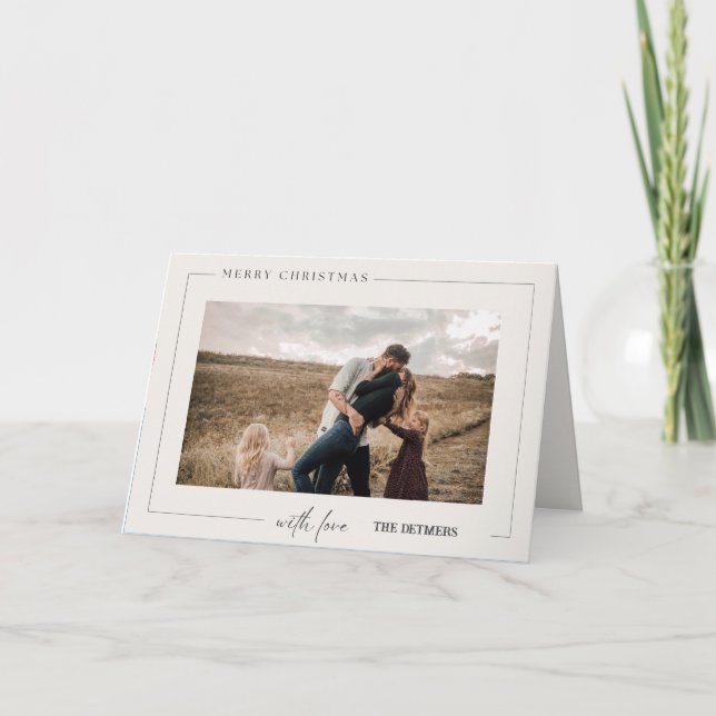 Cartes Pour Fêtes Annuelles Joyeux Noël Photo de famille (Devant)