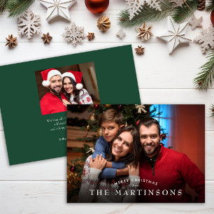Cartes Pour Fêtes Annuelles Joyeux Noël Photo de famille Élégant Noël