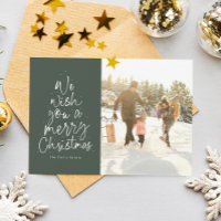Joyeux Noël photo de famille verte