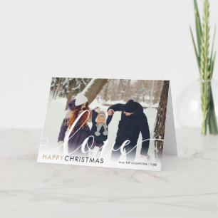 Cartes Pour Fêtes Annuelles Joyeux Noël Photo moderne Stylish Script Love