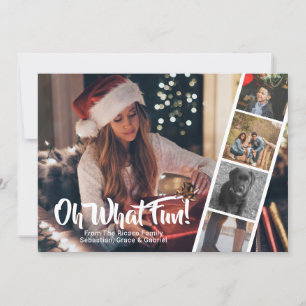 Cartes Pour Fêtes Annuelles Joyeux Noël Photo Personnalisée Oh Quel Amusant