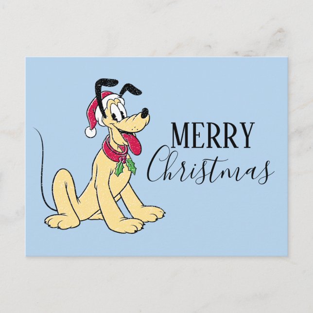 Cartes Pour Fêtes Annuelles Joyeux Noël | Pluto Prêt pour Noël (Devant)