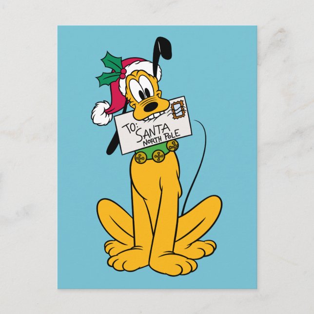 Cartes Pour Fêtes Annuelles Joyeux Noël | Pluto Santa Claus (Devant)