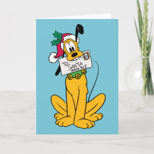 Cartes Pour Fêtes Annuelles Joyeux Noël   Pluto Santa Claus