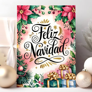 Cartes Pour Fêtes Annuelles Joyeux Noël Poinsettia Christmas