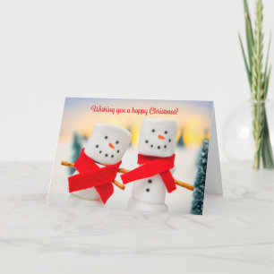 Cartes Pour Fêtes Annuelles Joyeux Noël pour tous Marshmallow Snowmen