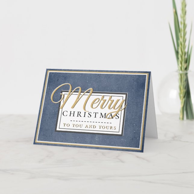 Cartes Pour Fêtes Annuelles Joyeux Noël pour vous et votre Éperche Bleue (Devant)