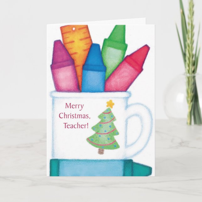 Cartes Pour Fêtes Annuelles Joyeux Noël, professeur (Devant)