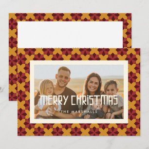Cartes Pour Fêtes Annuelles Joyeux Noël Retro Mid Century Photo