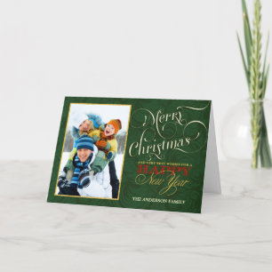 Cartes Pour Fêtes Annuelles Joyeux Noël Retro Photo Grey Card