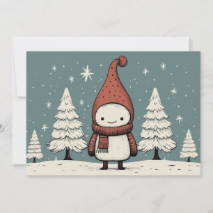 Cartes Pour Fêtes Annuelles Joyeux Noël Retro Snowman