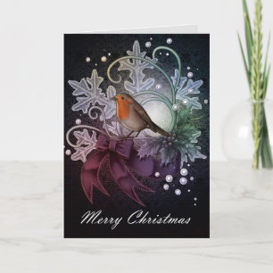 Cartes Pour Fêtes Annuelles Joyeux Noël Robin