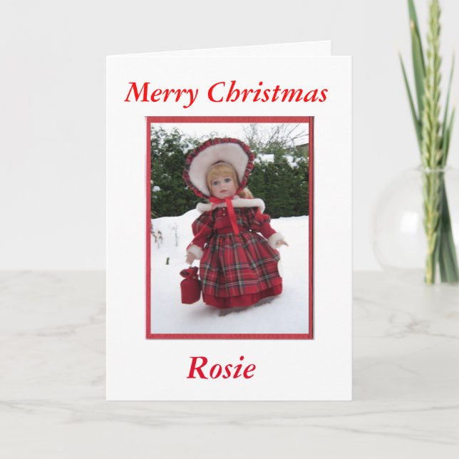 Cartes Pour Fêtes Annuelles Joyeux Noël Rosie (Devant)