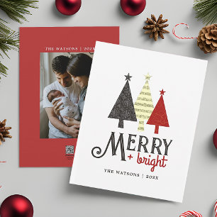 Cartes Pour Fêtes Annuelles Joyeux Noël rouge vif