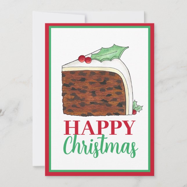 Cartes Pour Fêtes Annuelles Joyeux Noël Royaume-Uni Gâteau britannique fait ma (Devant)