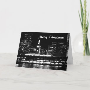 Cartes Pour Fêtes Annuelles Joyeux Noël ! San Francisco la nuit
