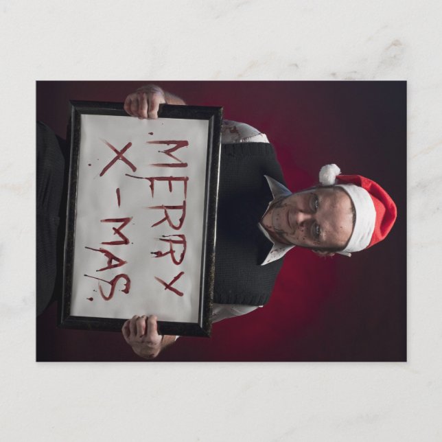 Cartes Pour Fêtes Annuelles Joyeux Noël sanglant (Devant)