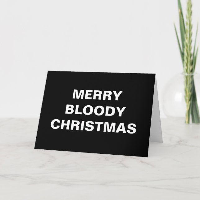 Cartes Pour Fêtes Annuelles Joyeux Noël sanglant (Devant)