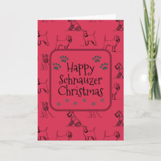Cartes Pour Fêtes Annuelles Joyeux Noël Schnauzer