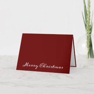 Cartes Pour Fêtes Annuelles Joyeux Noël Script Rouge Simple Vacances Modernes