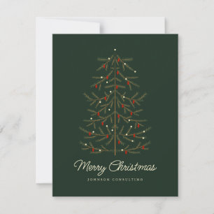 Cartes Pour Fêtes Annuelles Joyeux Noël Simple moderne Arbre de Noël