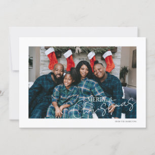 Cartes Pour Fêtes Annuelles Joyeux Noël Simple Typographie Photo
