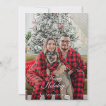 Joyeux Noël simple une photo de famille Vacances