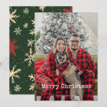 Joyeux Noël simple une photo famille vacances