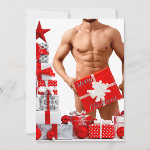 Cartes Pour Fêtes Annuelles Joyeux Noël SlipperyJoe rouge blanc argent cadeau