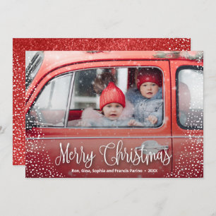 Cartes Pour Fêtes Annuelles Joyeux Noël Snowflake Photo