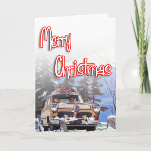 Cartes Pour Fêtes Annuelles Joyeux Noël - Style rétro