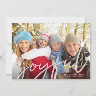 Cartes Pour Fêtes Annuelles Joyeux Noël tendance écriture manuscrite Script Ph