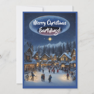 Cartes Pour Fêtes Annuelles Joyeux Noël Terriens drôle de Noël alien