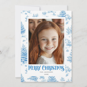 Cartes Pour Fêtes Annuelles Joyeux Noël Toile Bleue Conception de vacances