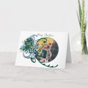 Cartes Pour Fêtes Annuelles Joyeux Noël Tourbillonnant Paint Splat... -