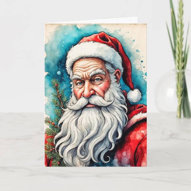 Cartes Pour Fêtes Annuelles Joyeux Noël Tout le monde du Père Noël (Devant)