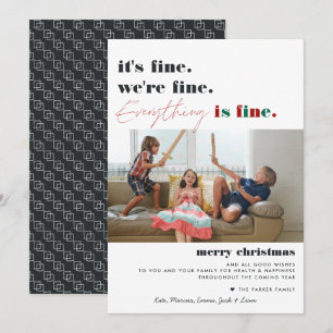 Cartes Pour Fêtes Annuelles Joyeux Noël Tout va bien Funny Holiday