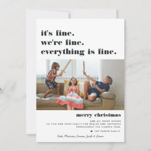 Cartes Pour Fêtes Annuelles Joyeux Noël Tout va bien Funny Holiday