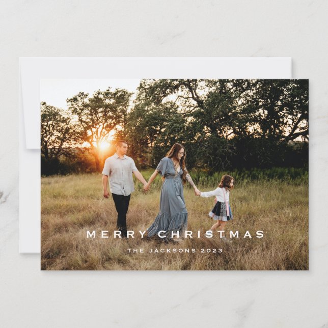 Cartes Pour Fêtes Annuelles Joyeux Noël traditionnel (Devant)