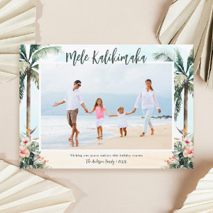 Cartes Pour Fêtes Annuelles Joyeux Noël Tropical Beach Mele Kalikimaka Photo