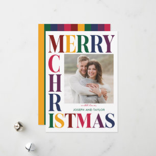 Cartes Pour Fêtes Annuelles Joyeux Noël Typographie Teinte de Bijou Carré Phot
