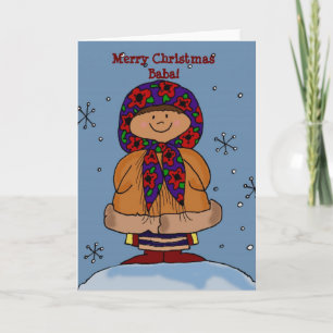 Cartes Pour Fêtes Annuelles Joyeux Noël Ukrainienne Fille Art populaire